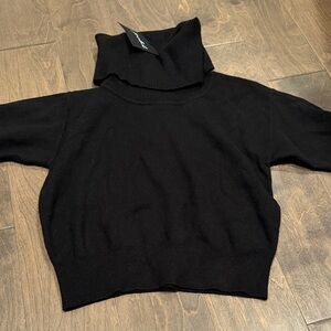 Black Turtleneck cropped sweater size small. Brand new with tags
